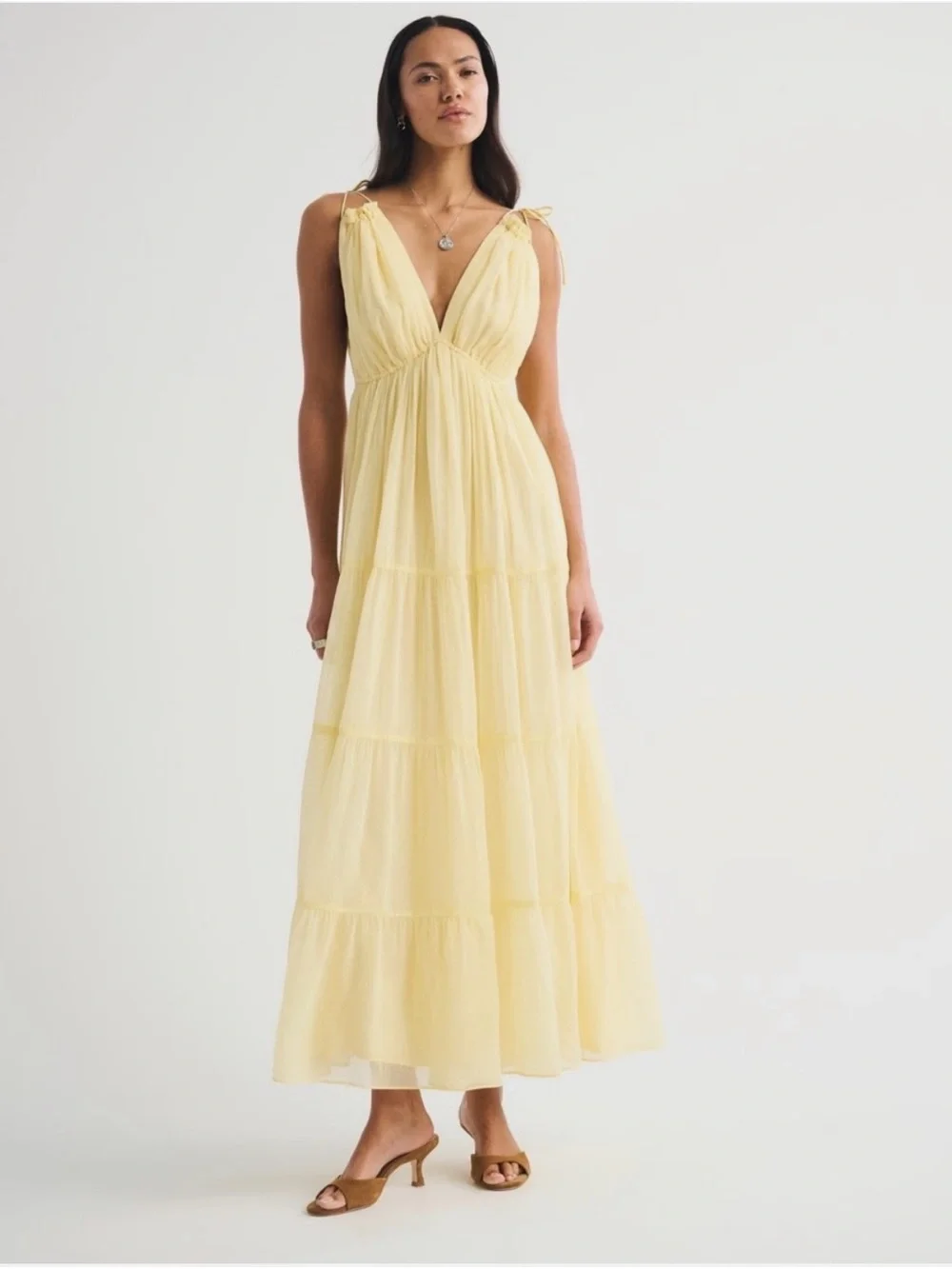 NWT Abercrombie & Fitch Convertible Maxi Dress - Yellow